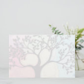 Boom op Vellum over waterverf - gedigitaliseerd Briefpapier (Staand voorkant)