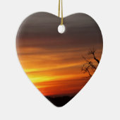 Boom op zonsondergang keramisch ornament (Rechts)