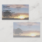 Boom op zonsopgang visitekaartje (Voorkant / Achterkant)