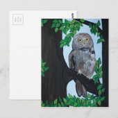Boom Owl Briefkaart (Voorkant / Achterkant)