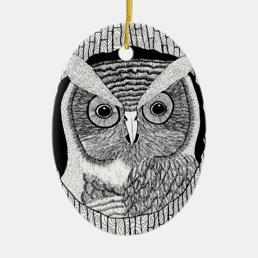 Boom Owl Ornament (Voorkant)