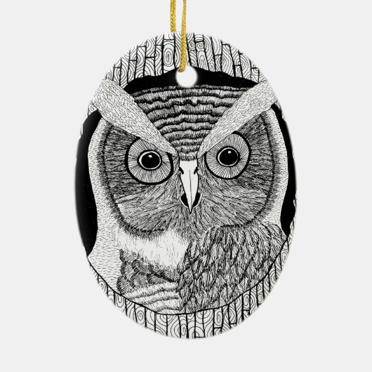 Boom Owl Ornament (Achterkant)