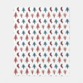 Boom Patroon Roze Koekjesvorm Kerstmis Fleece Deken (Voorkant)