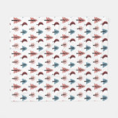 Boom Patroon Roze Koekjesvorm Kerstmis Fleece Deken (Voorkant (Horizontaal))