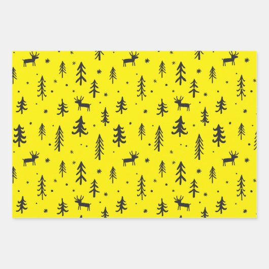 Boom Pattern kerstkaarten Inpakpapier Vel (Voorkant 2)