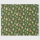 Boom peperkoek koekjes Kerstmis Cadeaupapier (Vlak)