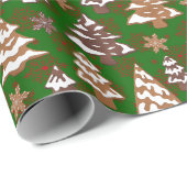 Boom peperkoek koekjes Kerstmis Cadeaupapier (Rol Hoek)