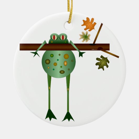 Boom Phrog-Ornament Keramisch Ornament (Voorkant)