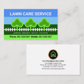 Boom Picket Fence Lawn Landscape Care Visitekaartje (Voorkant / Achterkant)