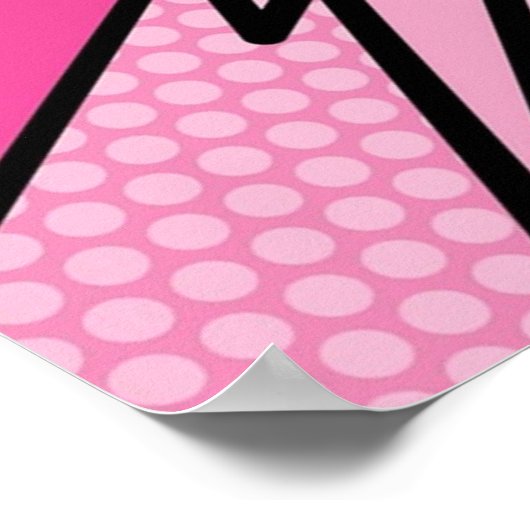 BOOM Pink Comic Book Pop Art Modern Fun Retro Poster (Hoek)