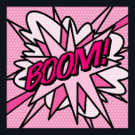 BOOM Pink Comic Book Pop Art Modern Fun Retro Poster<br><div class="desc">BOOM Pink Comic Book Pop Art Modern Fun Retro Poster Anime Cartoon Comic Fiction Manga</div>