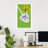 Boom planten - Luciferdoosje Print - Esthetische M (Thuiskantoor)