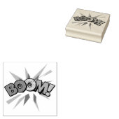 BOOM Plezier Retro Stripboek Pop Art Rubberstempel (Gestempeld)