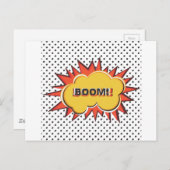 Boom Pop Art Comic Book Explosie cartoon Briefkaart (Voorkant / Achterkant)