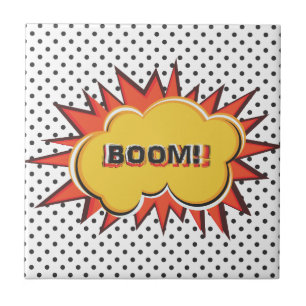 Boom Pop Art Comic Book Explosie cartoon Tegeltje