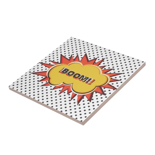 Boom Pop Art Comic Book Explosie cartoon Tegeltje (Zijkant)