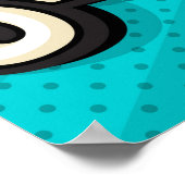 Boom pop-kunstwolkenbubbel. Lachen, wow, pow, cool Poster (Hoek)