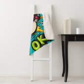 Boom pop-kunstwolkenbubbel. Lachen, wow, pow, cool Sherpa Deken (In situ)