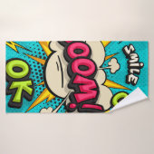 Boom popart cloud bubble. Smile, wow, pow, cool. Badhanddoek (Badhanddoek)