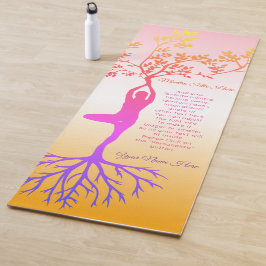 Boom Pose Vrksasana Yogi Silhouette Roots Natuur Yogamat