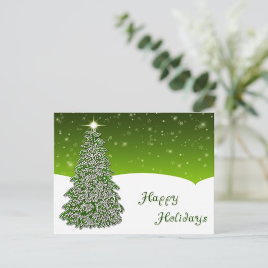 Boom Prettige Feestdagen Ansichtkaart (Staand voorkant)