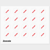 BOOM Professioneel elegant modern minimalistisch e Ronde Sticker (Vel)