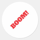 BOOM Professioneel elegant modern minimalistisch e Ronde Sticker (Voorkant)