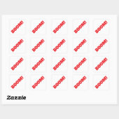 BOOM Professioneel elegant modern minimalistisch e Vierkante Sticker (Vel)