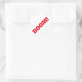 BOOM Professioneel elegant modern minimalistisch e Vierkante Sticker (Tas)