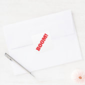 BOOM Professioneel elegant modern minimalistisch e Vierkante Sticker (Envelop)