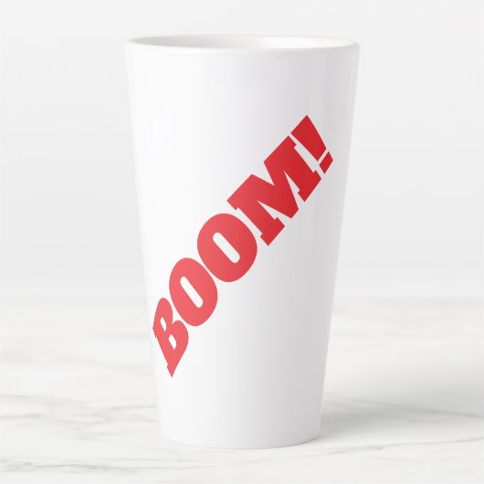 BOOM Professioneel elegante moderne minimalistisch Latte Mok (Voorkant)