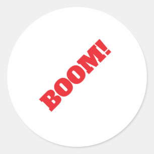 BOOM Professioneel elegante moderne minimalistisch Ronde Sticker