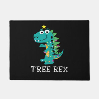Boom Rex Animal Pun Funny Dinosaur Kerstpaja Deurmat