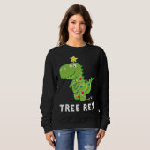 Boom Rex Animal Pun Funny Dinosaur Kerstpaja Trui (Voorkant volledig)