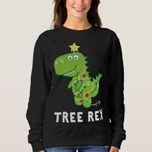 Boom Rex Animal Pun Funny Dinosaur Kerstpaja Trui (Voorkant)