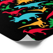 Boom Rex Dinosaur Dino kerstboom Fu Poster (Hoek)