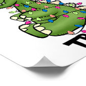 Boom Rex Dinosaur Kerst Costuum Xmas Boom Licht Poster (Hoek)