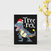 Boom rex dinosaurus kerst  kaart (Gele Bloem)