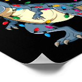 Boom rex dinosaurus kerst poster (Hoek)
