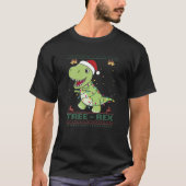 Boom Rex Funny Tyrannosaurus Rex Kerstmis T-shirt (Voorkant)