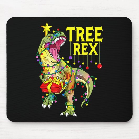 Boom Rex! Grappige Kerstmis Paleontoloog  Muismat (Voorkant)
