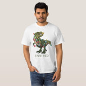 Boom Rex-kerstdinosaurus T-shirt (Voorkant volledig)