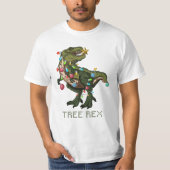 Boom Rex-kerstdinosaurus T-shirt (Voorkant)