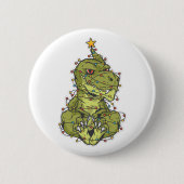 Boom Rex Kerstmis Ronde Button 5,7 Cm (Voorkant)