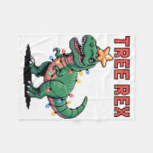 Boom Rex lelijk kersttrui dinosaurus Fleece Deken (Voorkant (Horizontaal))