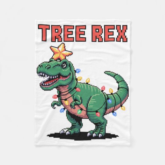 Boom Rex lelijk kersttrui dinosaurus Fleece Deken (Voorkant)