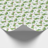 Boom Rex Novelty Dinosaur Kerstmis Cadeaupapier (Hoek)