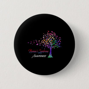Boom Ribbon Noonan's Syndrome Awareness Ronde Button 5,7 Cm