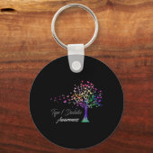 Boom Ribbon Type 1 Diabetes Awareness Sleutelhanger (Voorkant)