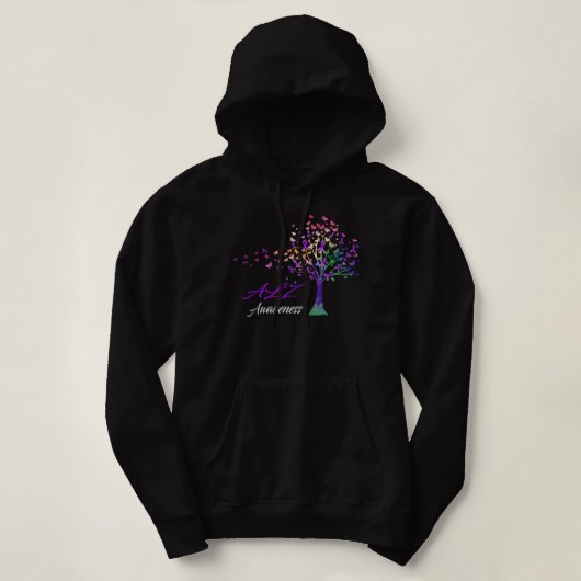Boom Ribbons ALZ Awareness Support ALZ Warrior Hoodie (Design voorkant)
